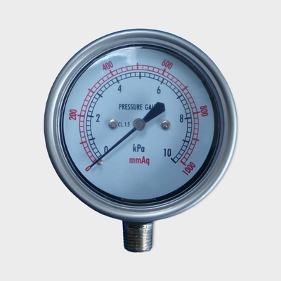 Supporto radiale dell'indicatore del livello dell'acqua materiale di pressione bassa di acciaio inossidabile MmAq 1000